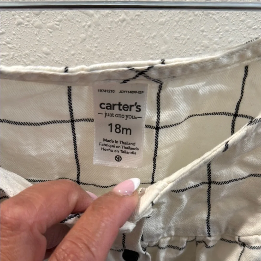 Carter's Cream Checkered Baby Top